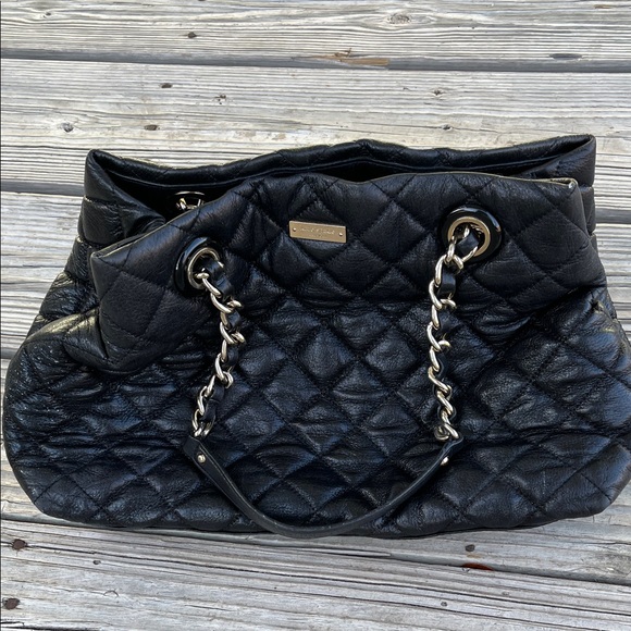 Black Leather Tote Bag